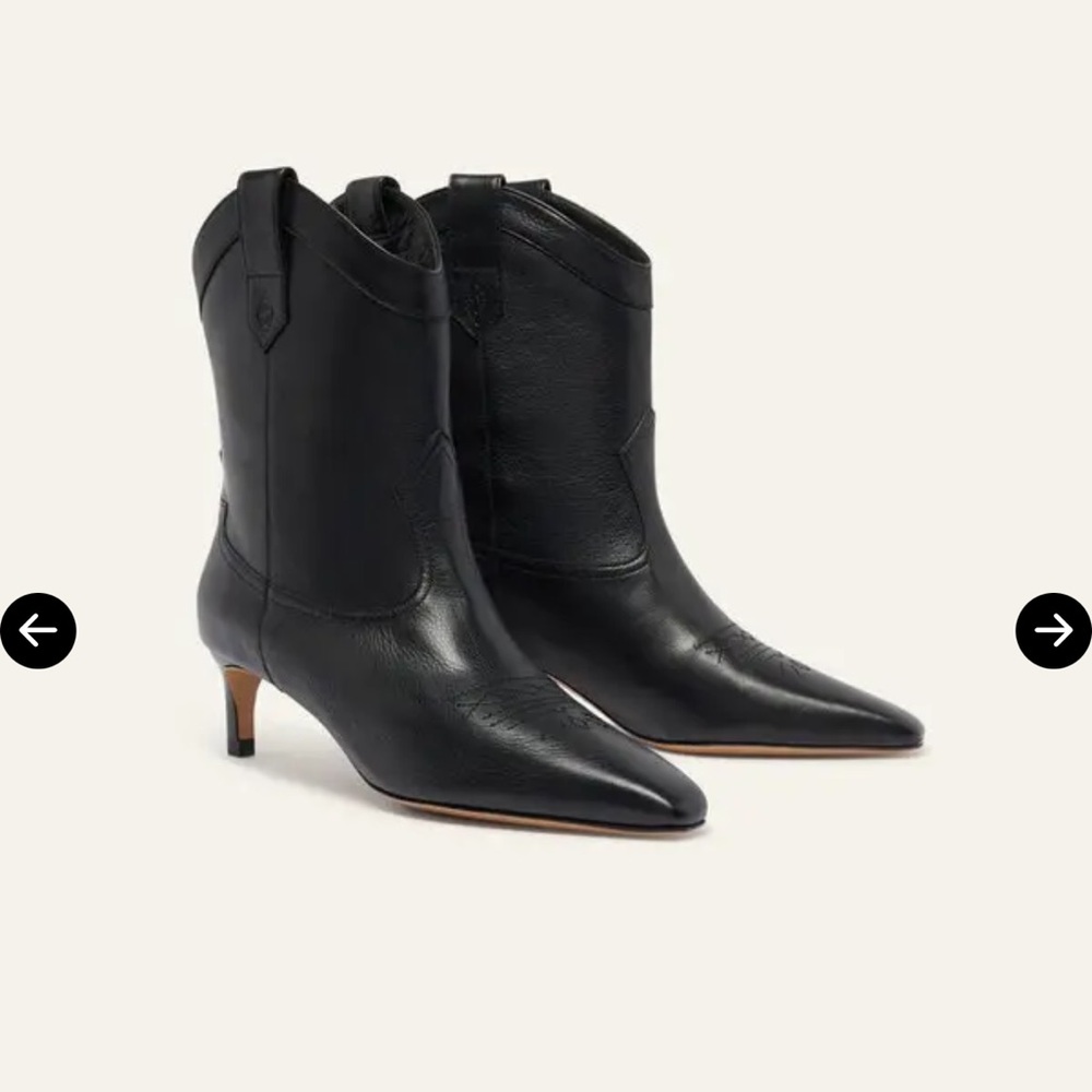 ba&sh Ciago Black Heeled Leather Boots